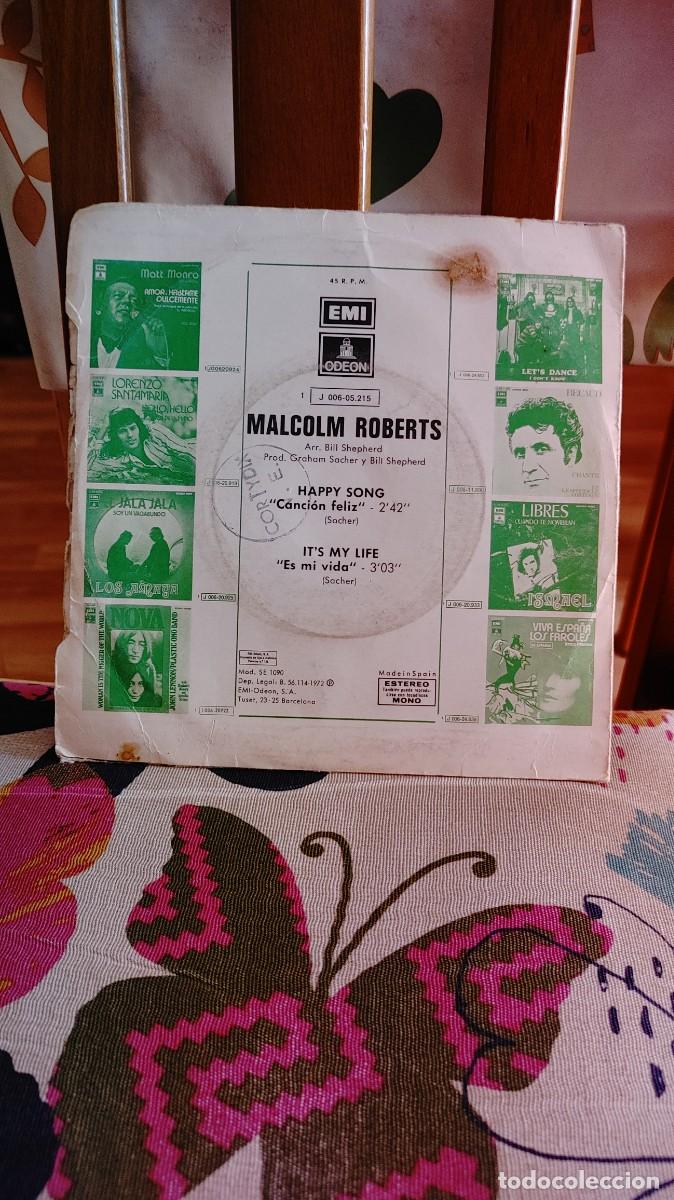Discos de vinilo: MALCOLM ROBERTS-SINGLE HAPPY SONG - Foto 2