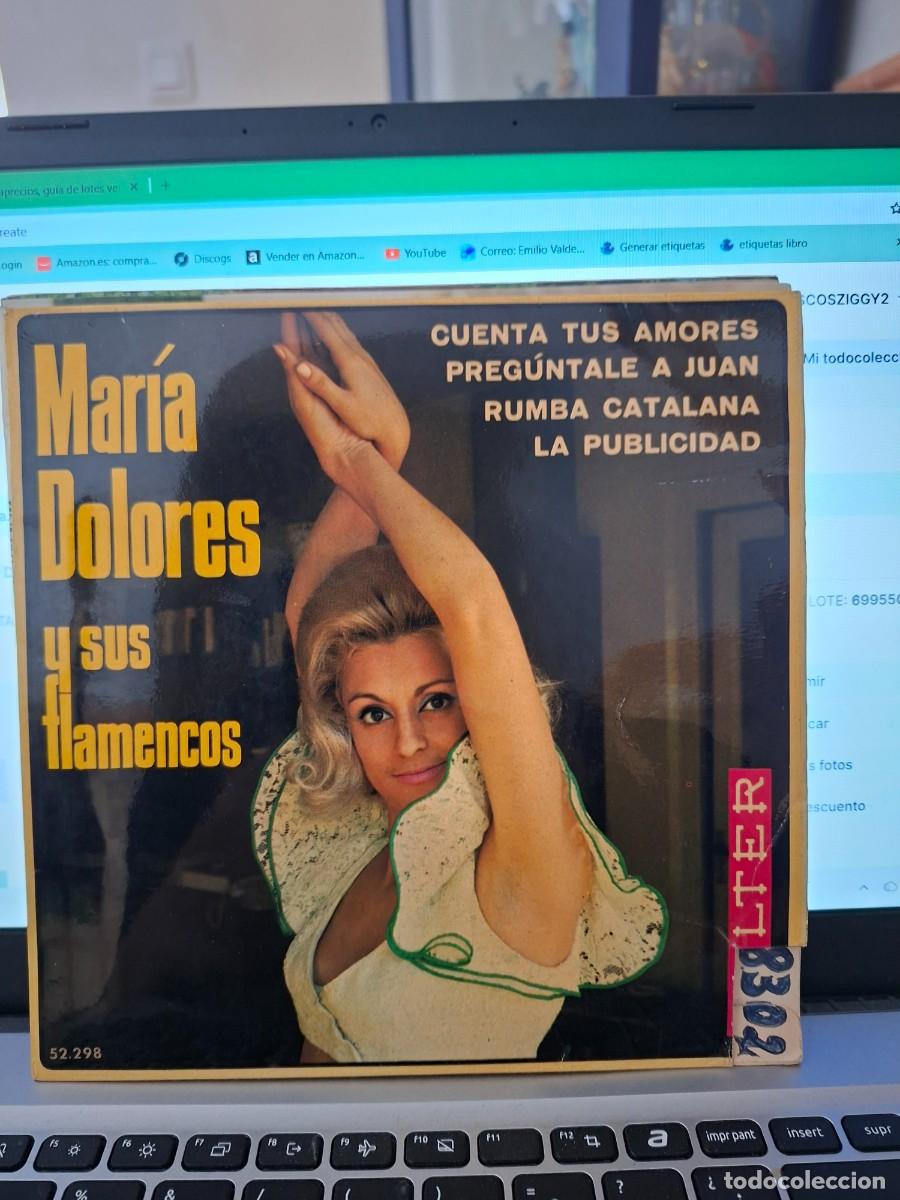 Discos de vinilo: MARIA DOLORES Y SUS FLAMENCOS - CUENTA TUS AMORES - EP DE VINILO