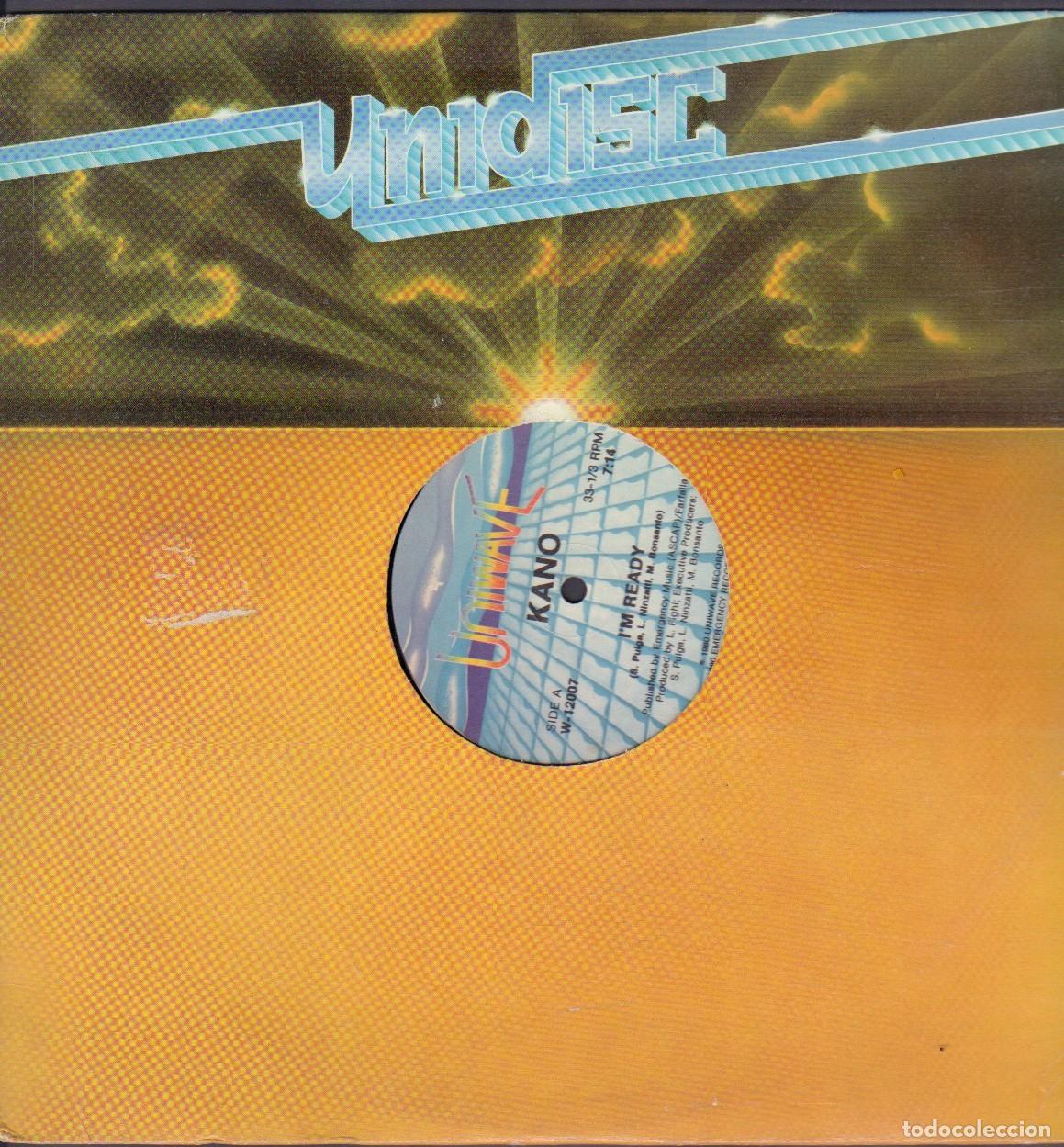 Discos de vinilo: KANO - I'M READY (B. PULGA, L. NINZATTI, M. BONSANTO) / MAXISINGLE UNIWAVE 1980 RF-26402