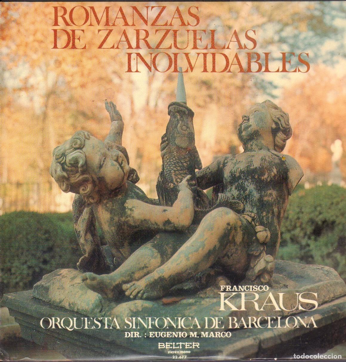 Discos de vinilo: ROMANZAS DE ZARZUELA INOLVIDABLE - ORQ. SINFONICA DE BARCELONA / LP BELTER 1972 RF-26417