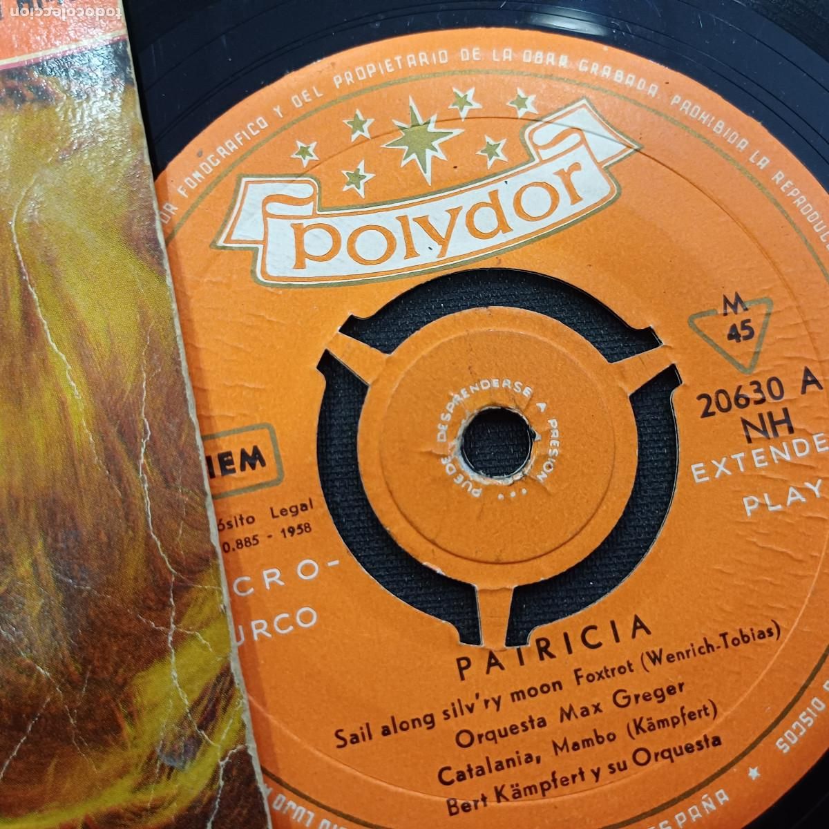 Discos de vinilo: BERT KAMPFERT-MAX GREGER Y SUS ORQUESTAS/SAIL ALONG SILVRY MOON/SINGLE. - Foto 2