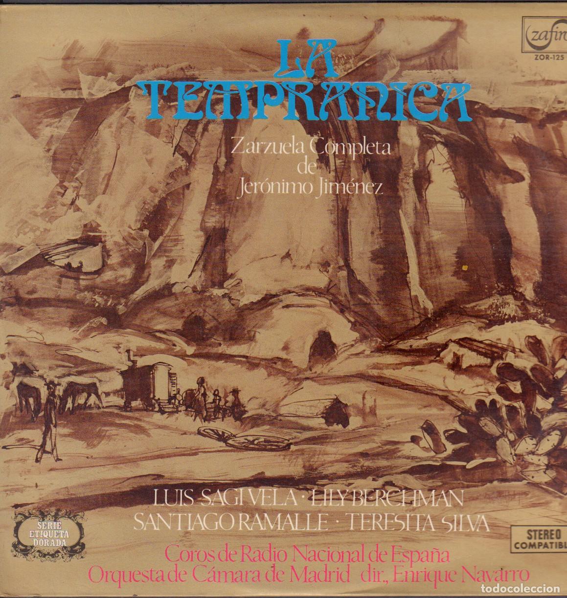 Discos de vinilo: LA TEMPRANICA (ZARUELA DE: JERONIMO JIMENEZ) - CORO RADIO NACIONAL.../ LP ZAFIRO 1973 RF-26420