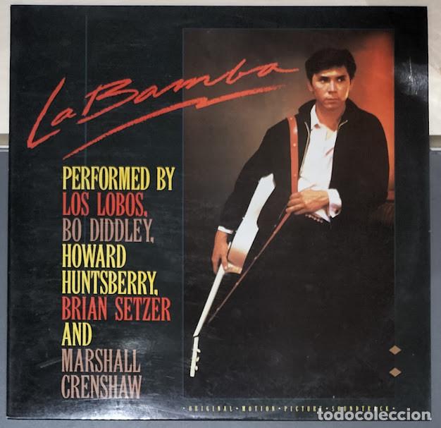 Discos de vinilo: La Bamba - Banda Sonora -LP London Records &lrm;ref. 828 058. Edici&oacute;n espa&ntilde;ola 1987.