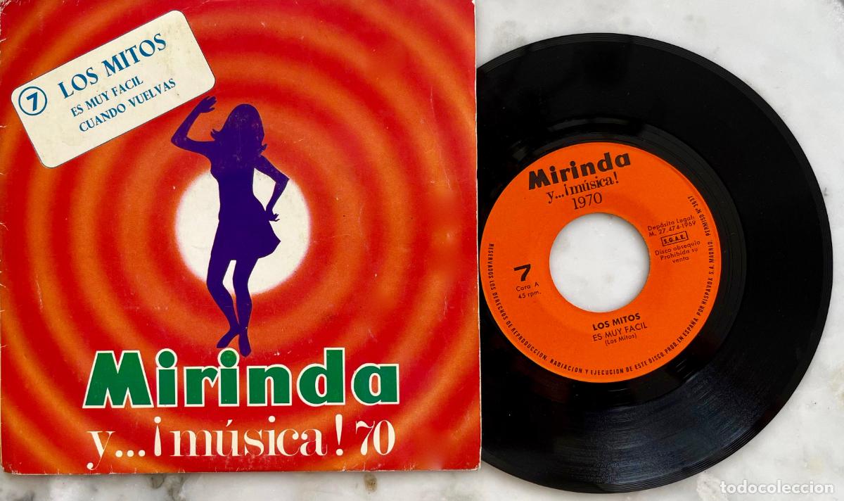 Discos de vinilo: LOS MITOS. ES MUY FACIL. SINGLE DISCO OBSEQUIO MIRINDA 1969