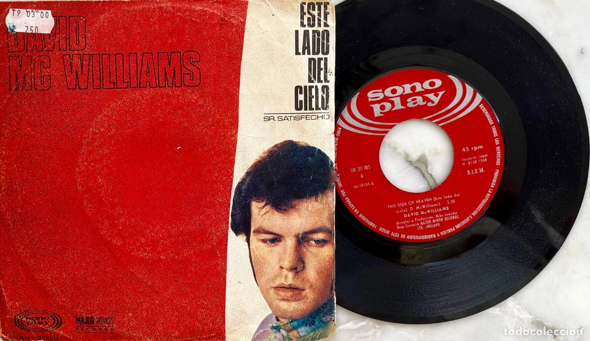 Discos de vinilo: DAVID MC WILLIAMS. ESTE LADO DEL CIELO. THIS SIDE OF HEAVEN. SINGLE ORIDINAL ESPA&Ntilde;A 1968