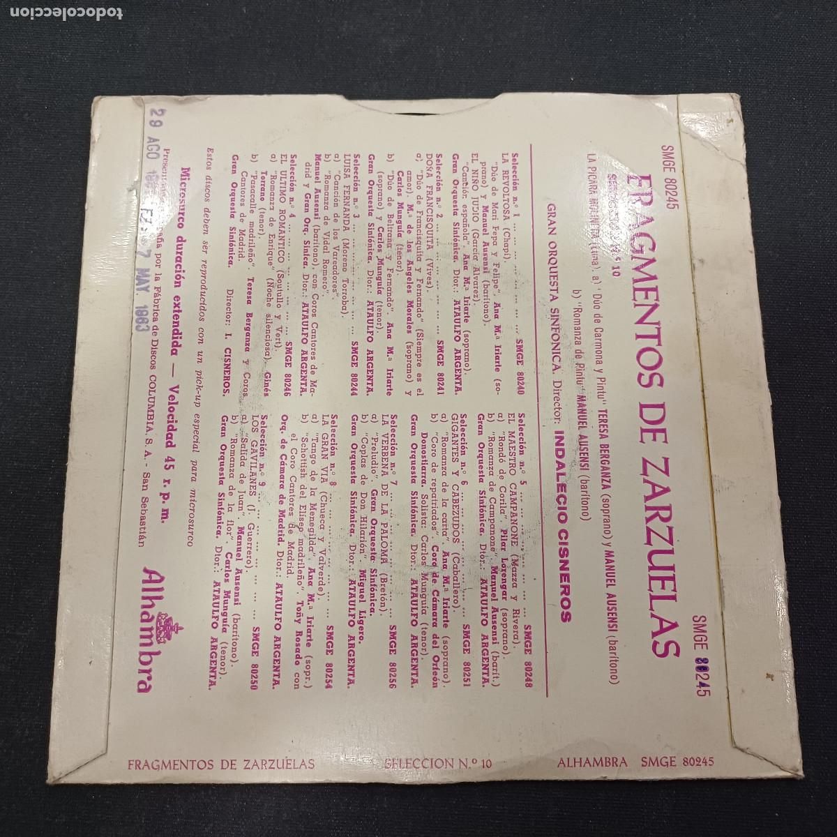 Discos de vinilo: INDALICIO CISNEROS/LA PICARA MOLINERA/SINGLE. - Foto 3