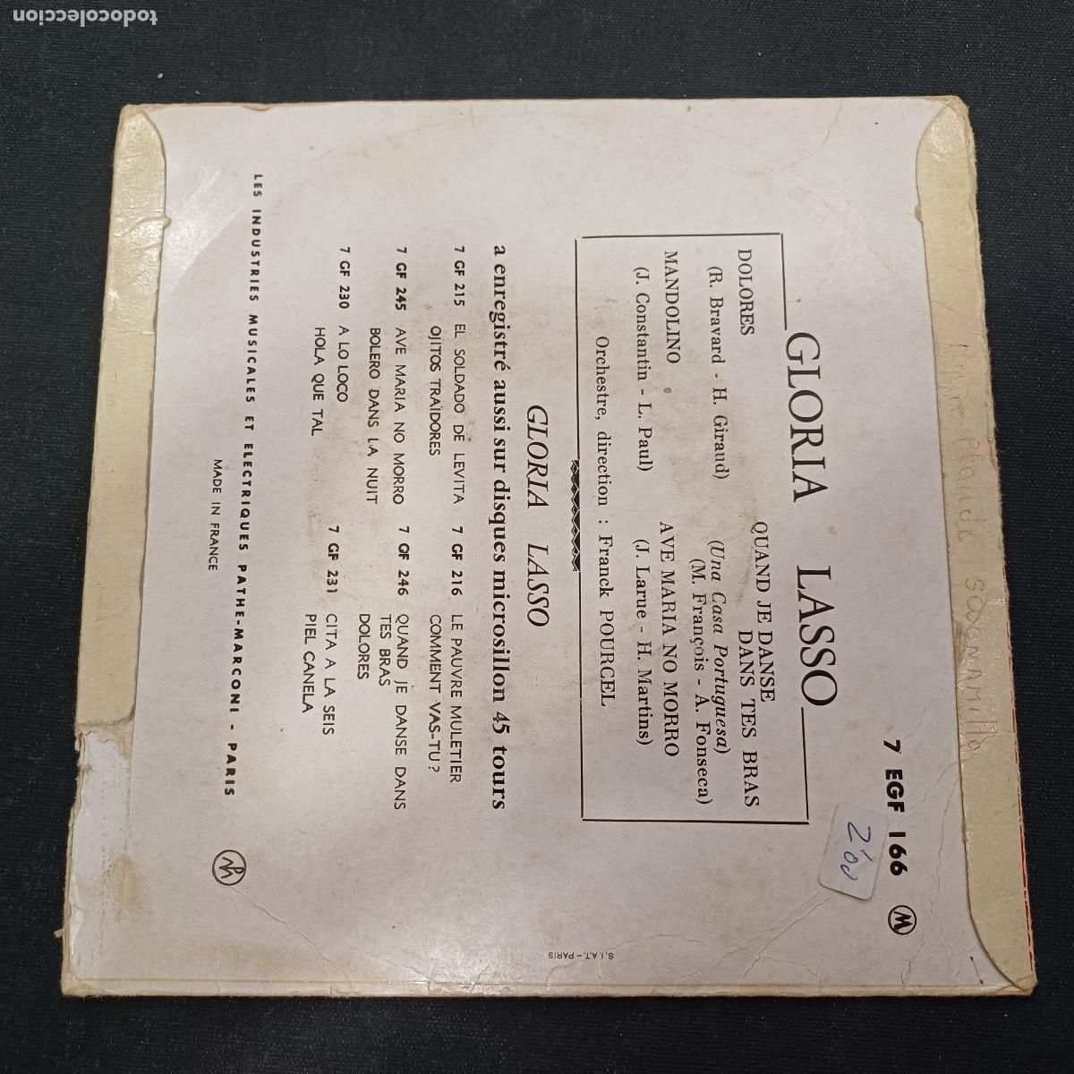 Discos de vinilo: GLORIA LASSO/DOLORES/SINGLE. - Foto 3
