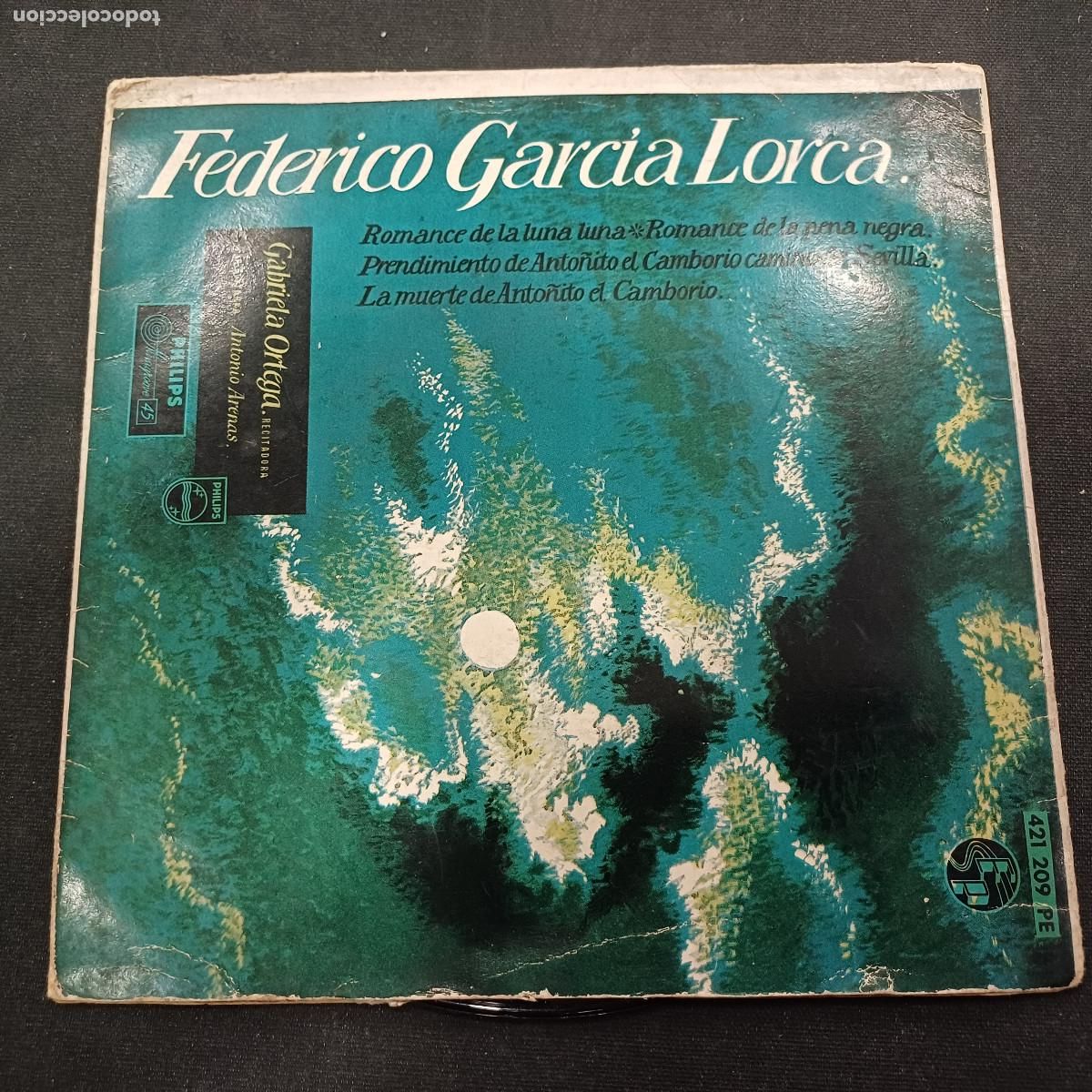 Discos de vinilo: FEDERICO GARCIA LORCA/GABRIELA ORTEGA/SINGLE.