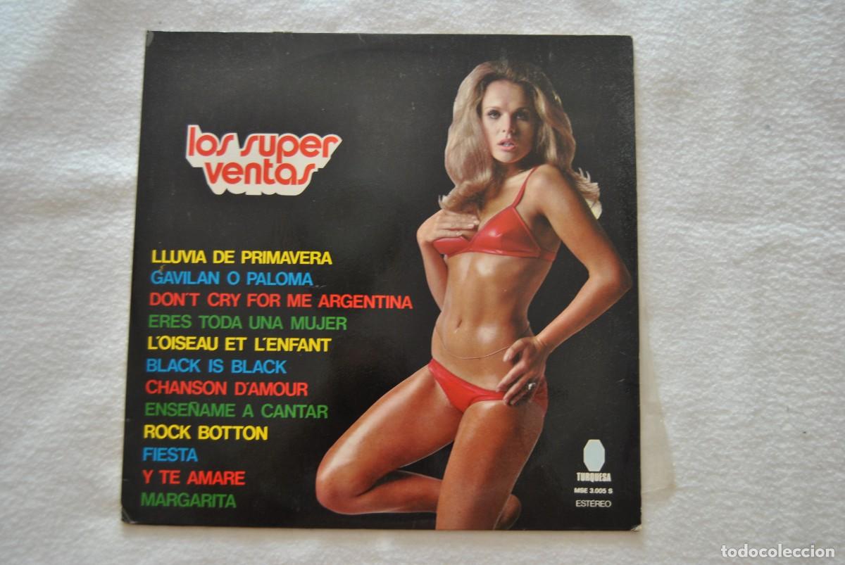 Discos de vinilo: los super ventas. lp turquesa 1977- bueno sexy cover