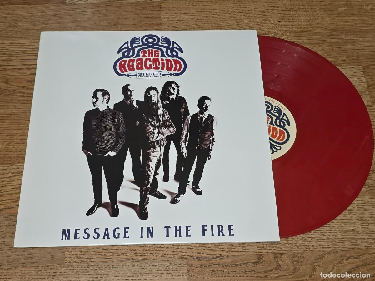 Discos de vinilo: THE REACTION LP Message in the Fire,Netherlands Press Red Vinyl 2018 *NUEVO*Garage Rock revival band