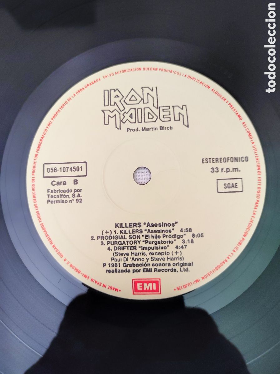 Discos de vinilo: IRON MAIDEN - KILLERS - Foto 4