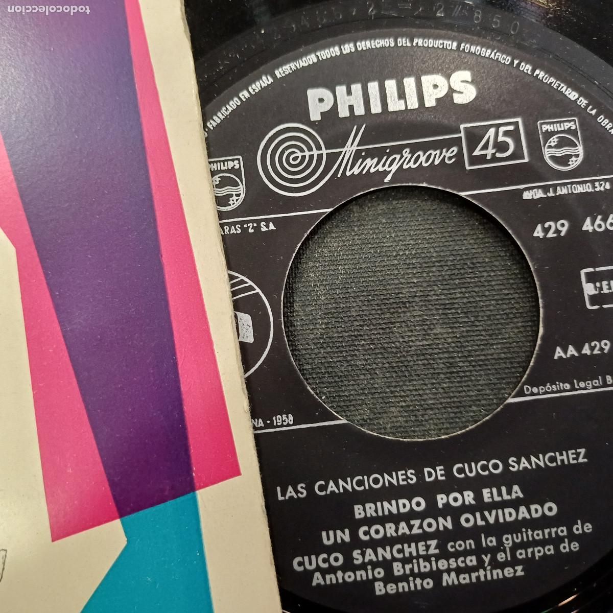 Discos de vinilo: LAS CANCIONES DE CUCO SANCHEZ/SINGLE. - Foto 2