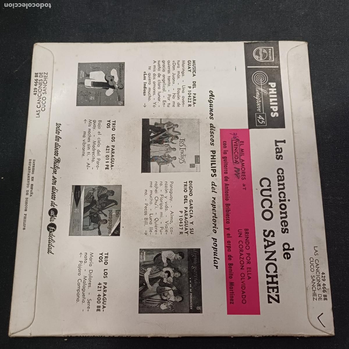 Discos de vinilo: LAS CANCIONES DE CUCO SANCHEZ/SINGLE. - Foto 3