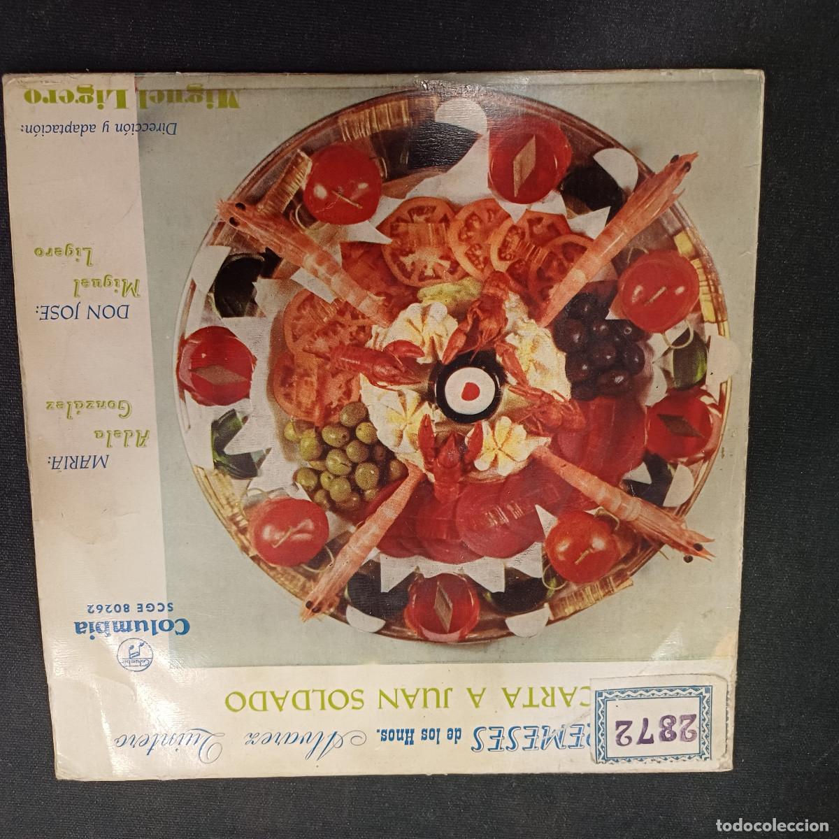 Discos de vinilo: HNOS.ALVAREZ QUINTERO/CARTA A JUAN SOLDADO/SINGLE.
