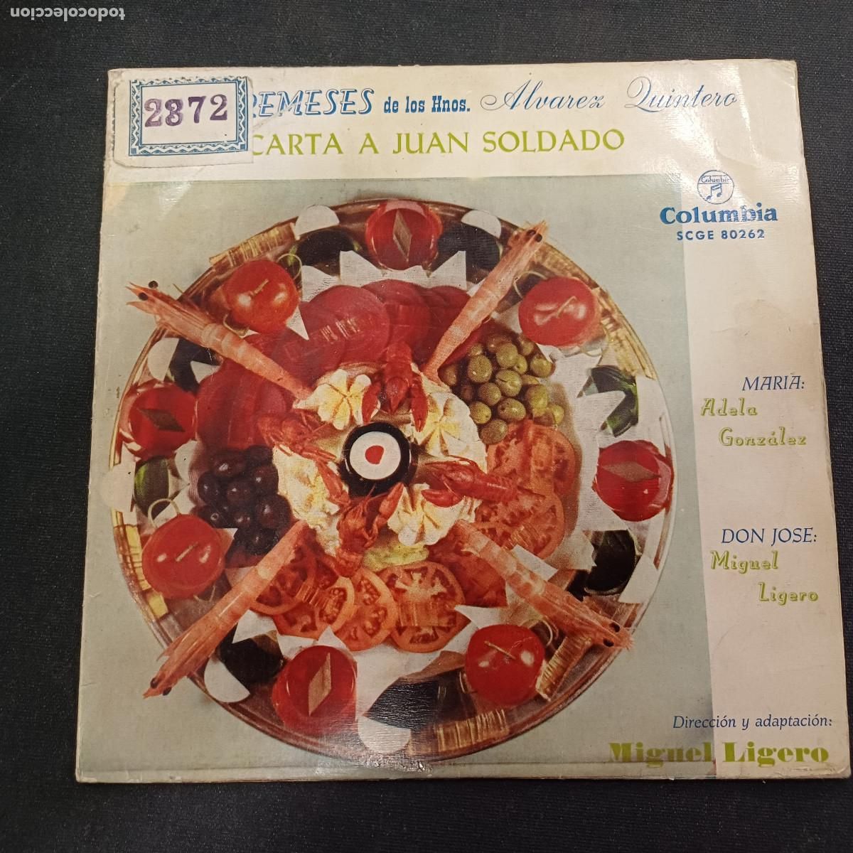 Discos de vinilo: HNOS.ALVAREZ QUINTERO/CARTA A JUAN SOLDADO/SINGLE.