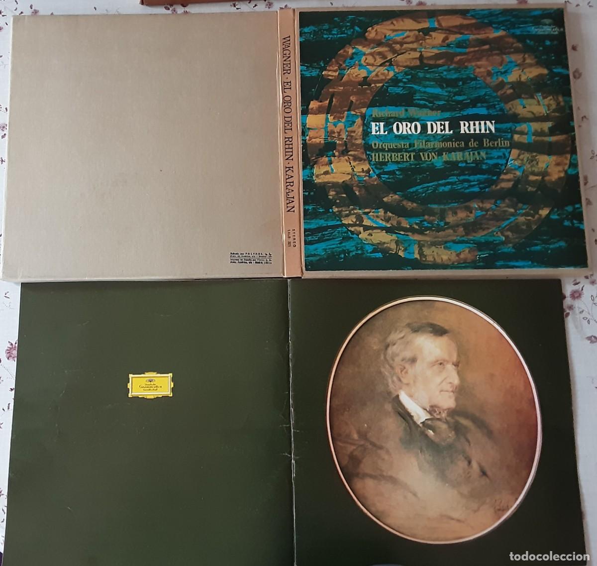 Discos de vinilo: Richard Wagner. EL ORO DEL RHIN, Herbert von Karaja Filarm&oacute;nica de Berl&iacute;n caja de 63LPs m&aacute;s libreto