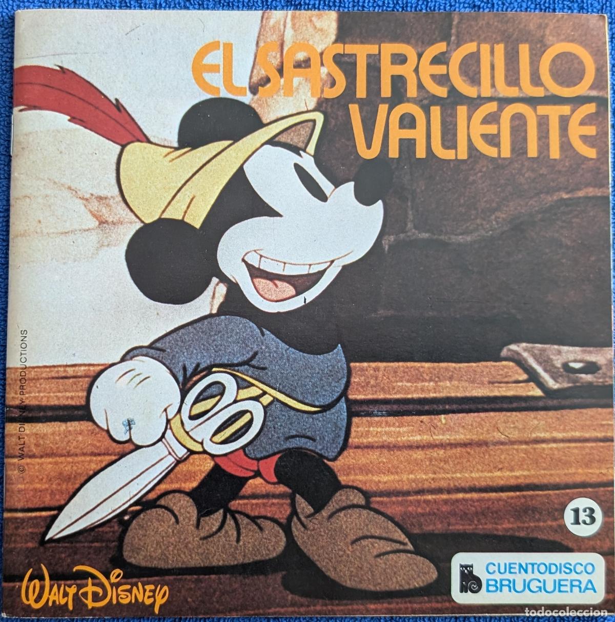 Discos de vinilo: El sastrecillo valiente - Cuento Disco n&ordm; 13 - Walt Disney - Bruguera (1972)