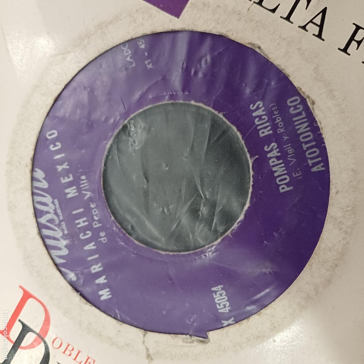 Discos de vinilo: PEPE VILLA/POMPAS RICAS/SINGLE. - Foto 2
