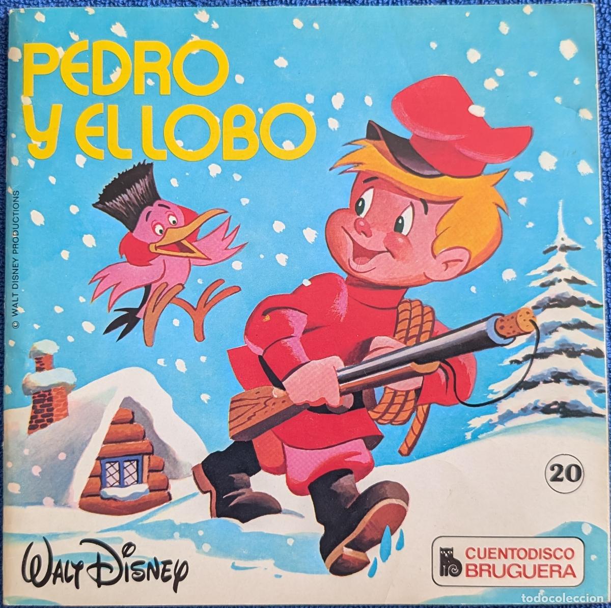 Discos de vinilo: Pedro y el lobo - Cuento Disco n&ordm; 20 - Walt Disney - Bruguera (1977)