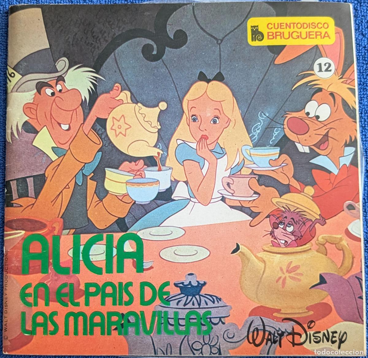 Discos de vinilo: Alicia en el pais de las Maravillas - Cuento Disco n&ordm; 12 - Walt Disney - Bruguera (1972)