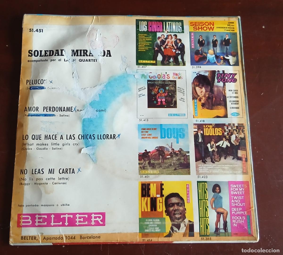Discos de vinilo: SOLEDAD MIRANDA - PELUCON + 3 EP.S - 1965 - Foto 2
