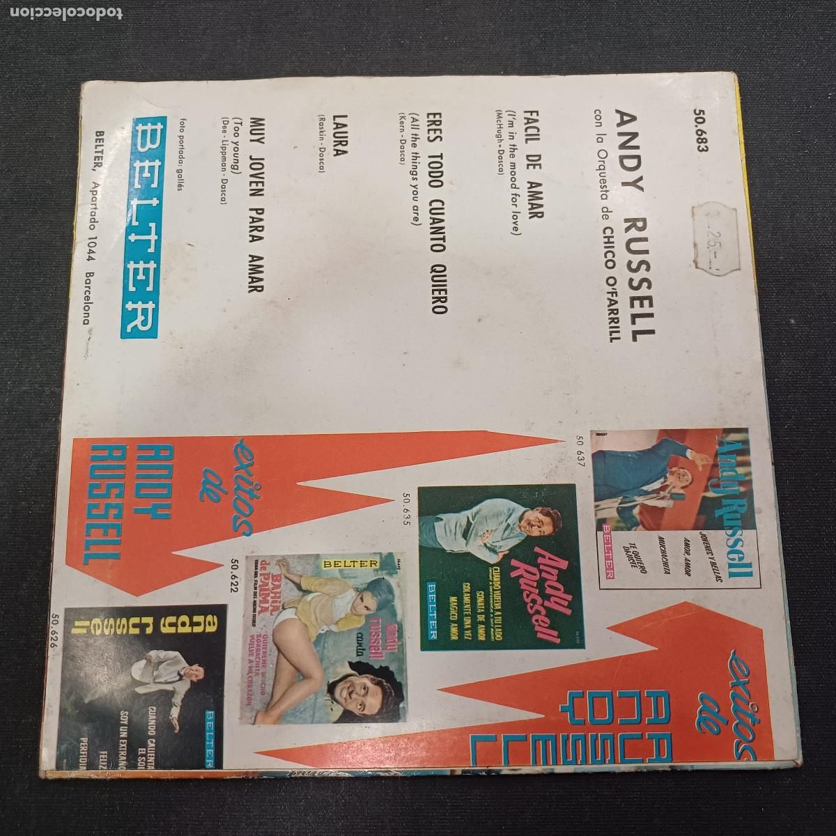 Discos de vinilo: ANDY RUSSELL/FACIL DE AMAR/SINGLE. - Foto 3