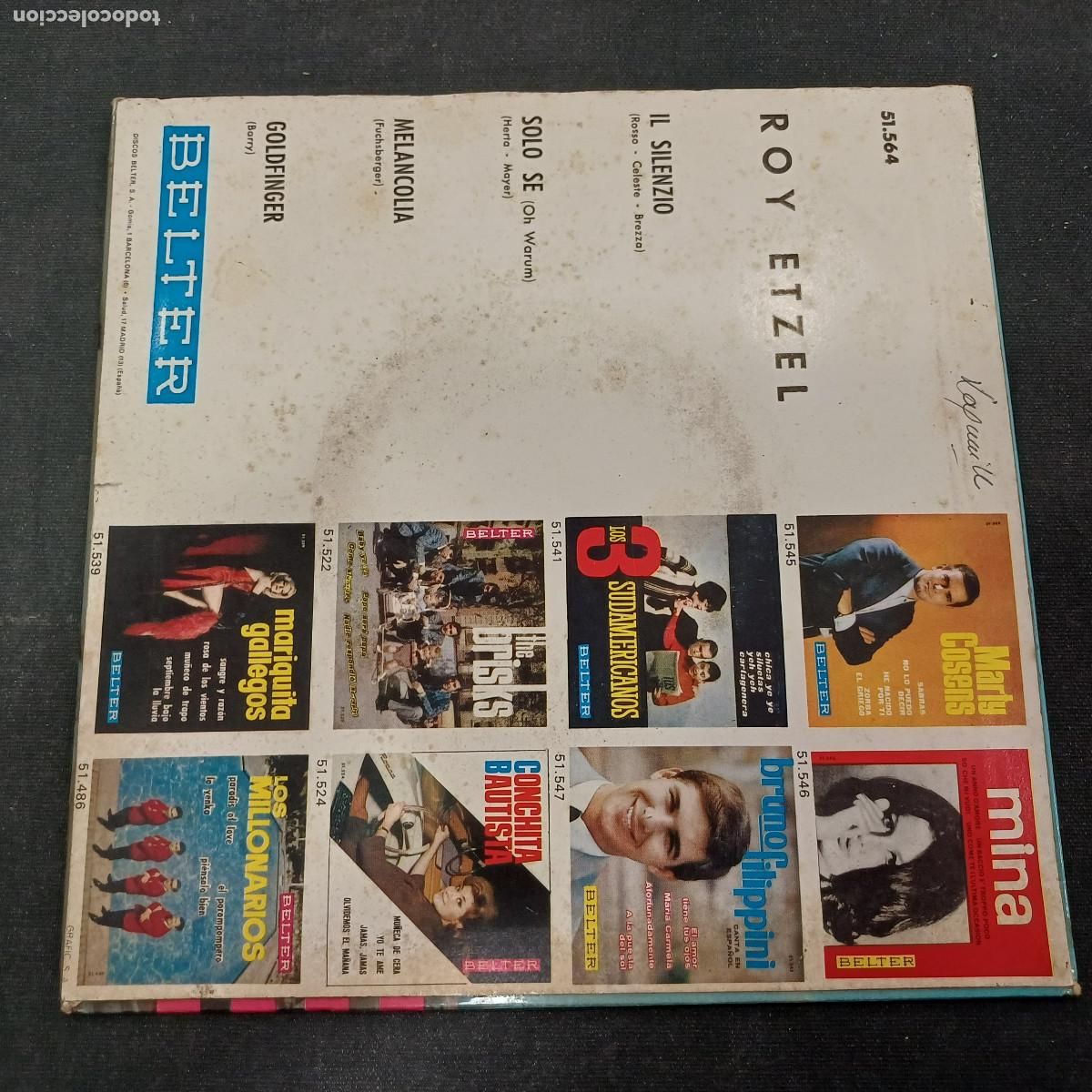 Discos de vinilo: ROY ETZEL/IL SILENZIO/SINGLE. - Foto 3