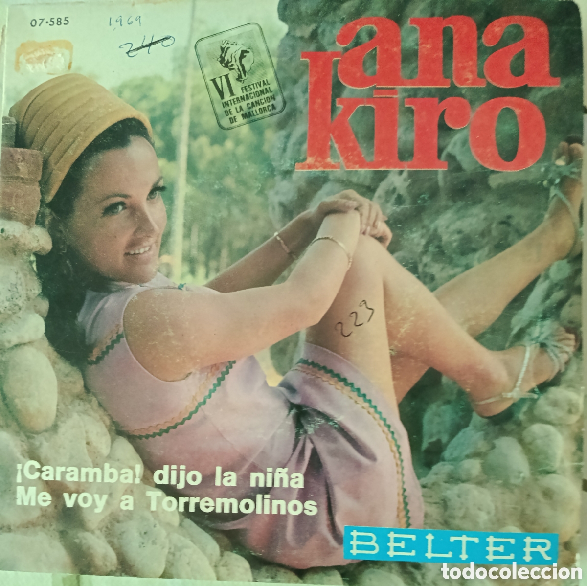 Discos de vinilo: Ana Kiro single sello Belter editado en Espa&ntilde;a a&ntilde;o 1969.