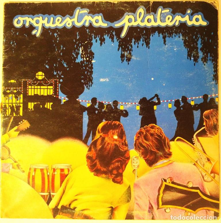 Discos de vinilo: Orquestra Plater&iacute;a. L&acute;home dibuixat. Edigsa, Spain 1978 primer LP + doble cubierta + encarte