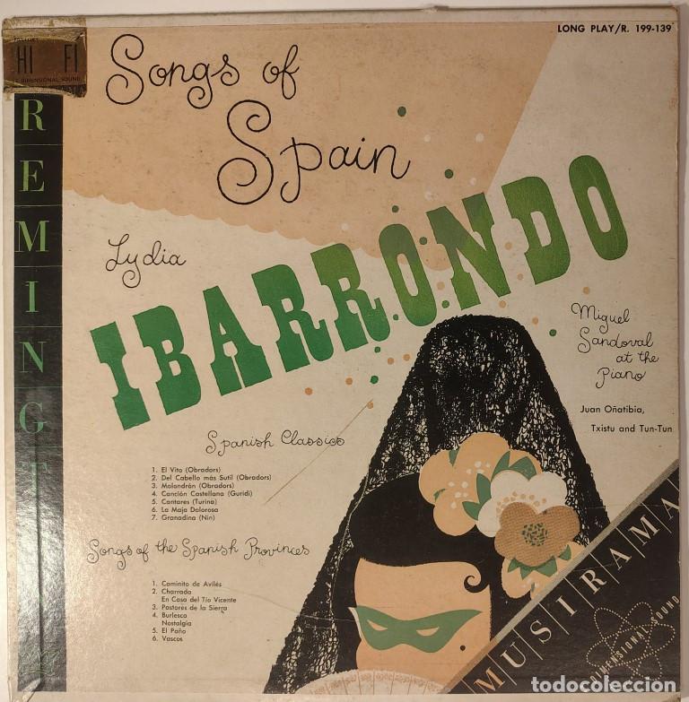 Discos de vinilo: Lydia Ibarrondo. Songs of Spain. Remington Musirama, USA 1958 LP (muy RARO)