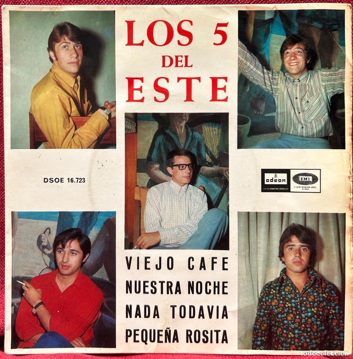 Discos de vinilo: Los 5 del Este &ldquo;viejo cafe/ nada todav&iacute;a&hellip;etc&rdquo; EP 1967 firmado por el grupo