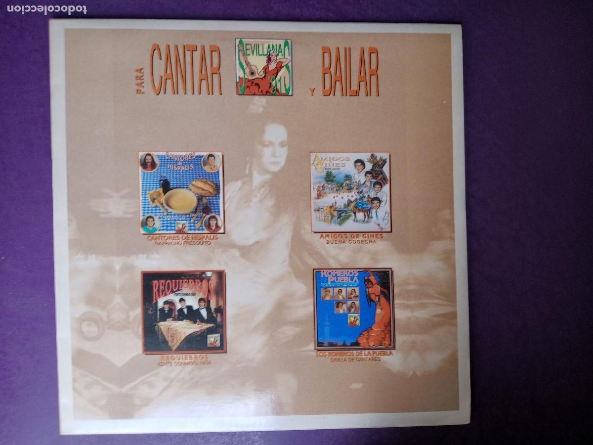 Discos de vinilo: SEVILLANAS PARA CANTAR Y BAILAR - LP HISPAVOX 1991 - AMIGOS GINES, CANTORES HISPALIS, REQUIEBROS, ET