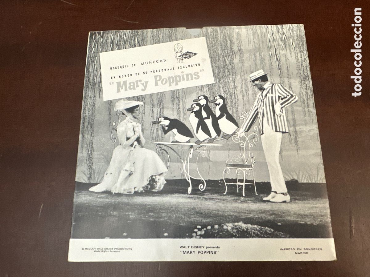 Discos de vinilo: DISCO PUBLICIDAD - MU&Ntilde;ECAS FAMOSA - MARY POPPINS (1966) FLEXI DISC