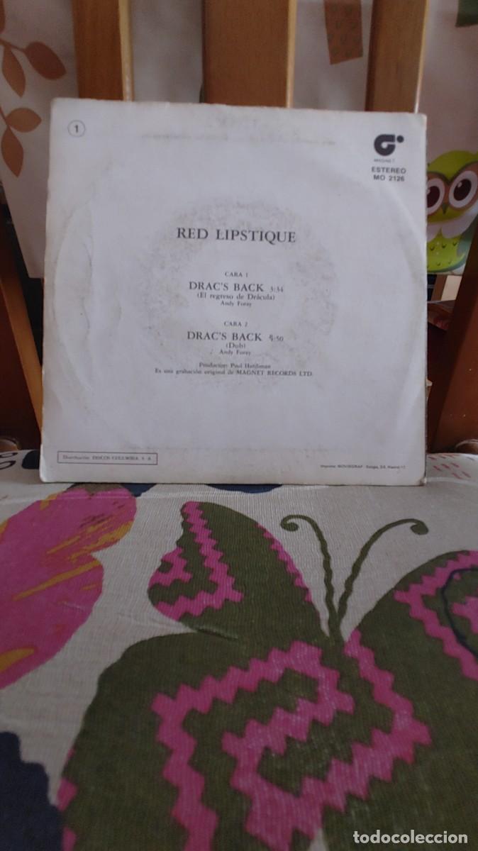 Discos de vinilo: RED LIPSTIQUE-SINGLE DRAC`S BACK - Foto 2