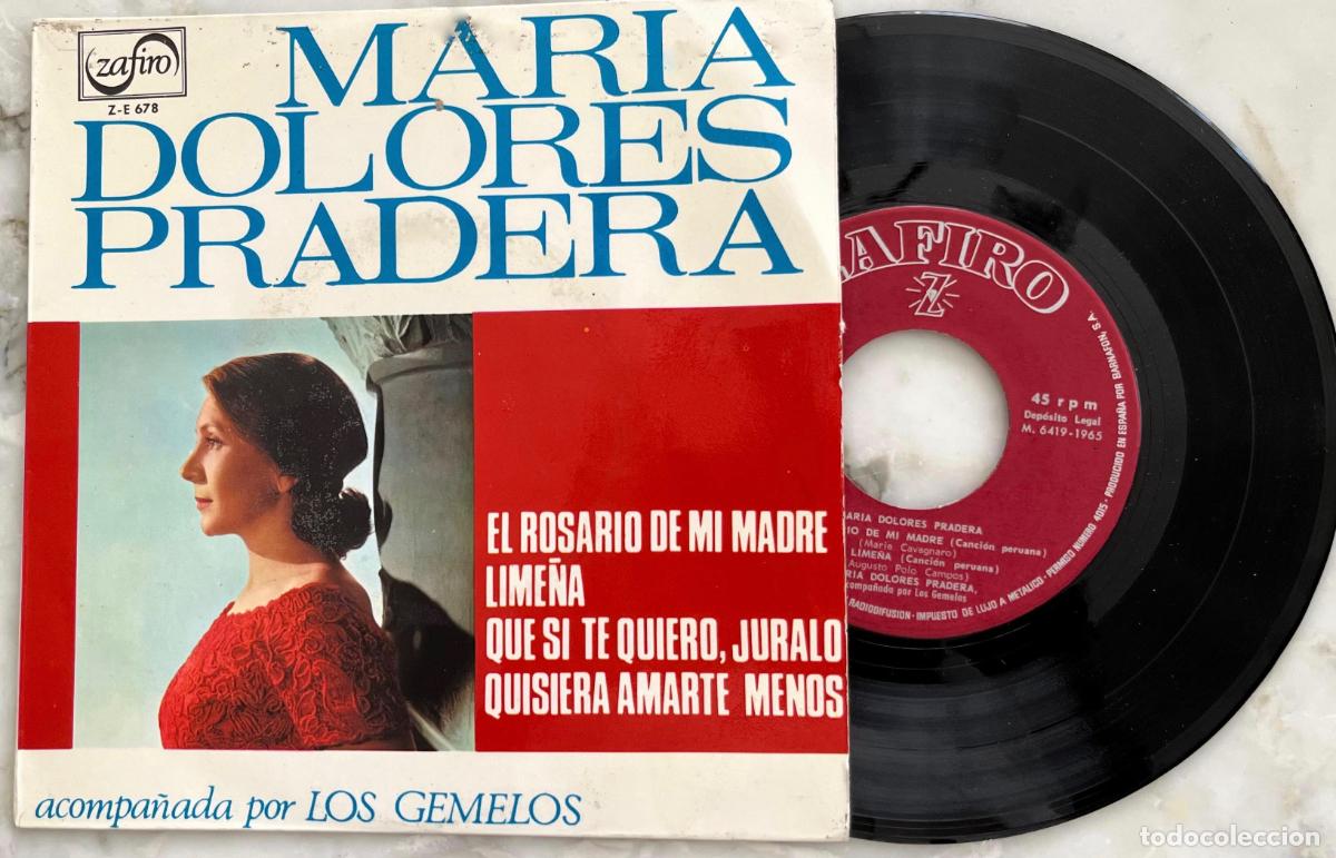 Discos de vinilo: MARIA DOLORES PRADERA. EL ROSARIO DE MI MADRE + 3 TEMAS . EP ORIGINAL ESPA&Ntilde;A 1965