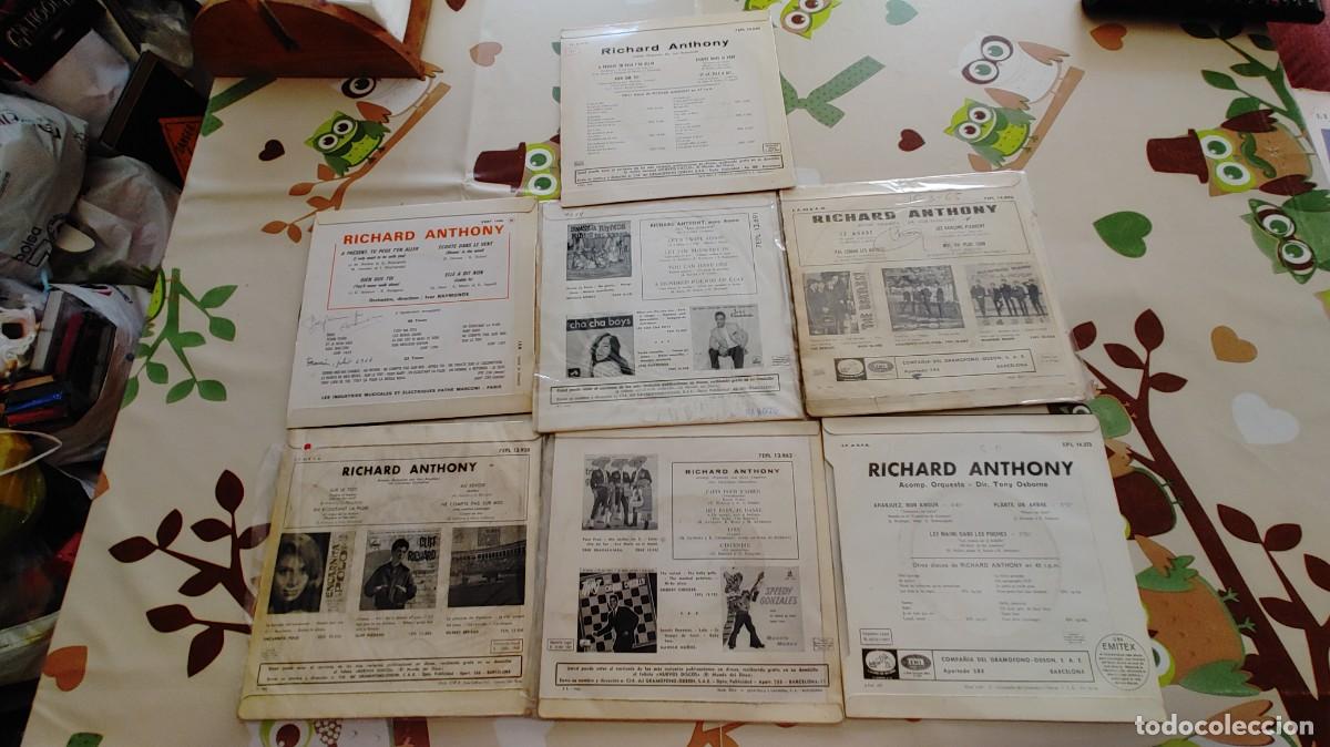 Discos de vinilo: RICHARD ANTHONY-LOTE DE 7 EPS - Foto 2