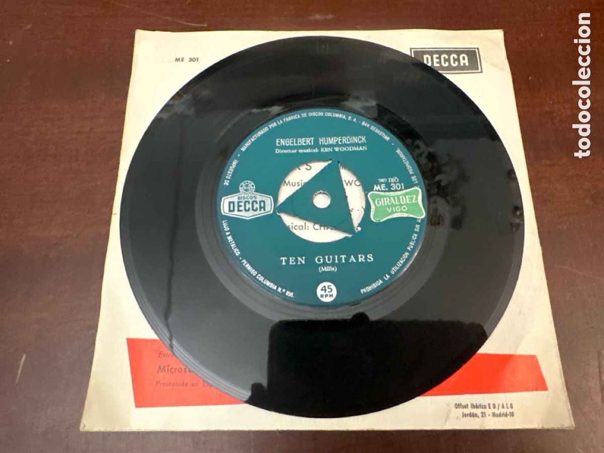 Discos de vinilo: ENGELBERT HUMPERDINCK - TEN GUITARS / RELEASE ME 1966 DECCA - Foto 3