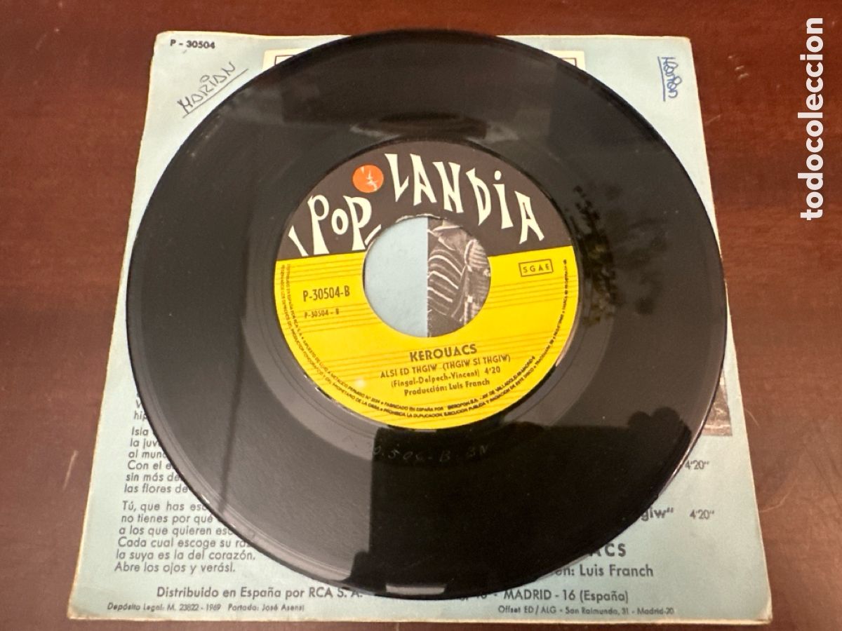 Discos de vinilo: KEROUACS - ISLA DE WIGHT - P-30504 -SINGLE VINILO - Foto 4