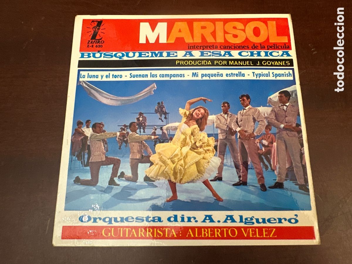 Discos de vinilo: MARISOL - (BUSQUEME A ESA CHICA) - LA LUNA Y EL TORO + 3 (EP 1964) AUGUSTO ALGUER&Oacute; - BUEN ESTADO
