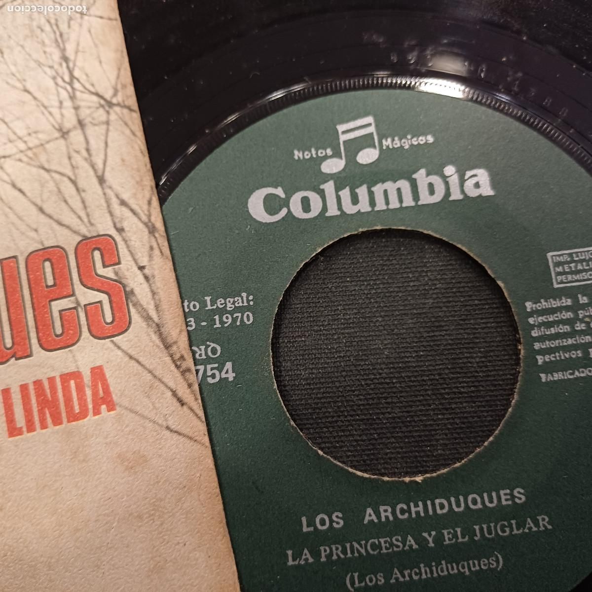 Discos de vinilo: LOS ARCHIDUQUES/LA PRINCESA Y EL JUGLAR/SINGLE. - Foto 2