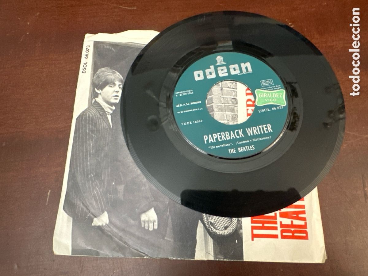 Discos de vinilo: THE BEATLES - 45 Spain - MINT * PAPERBACK WRITER / RAIN * DSOL 66.073 * LABEL VERDE