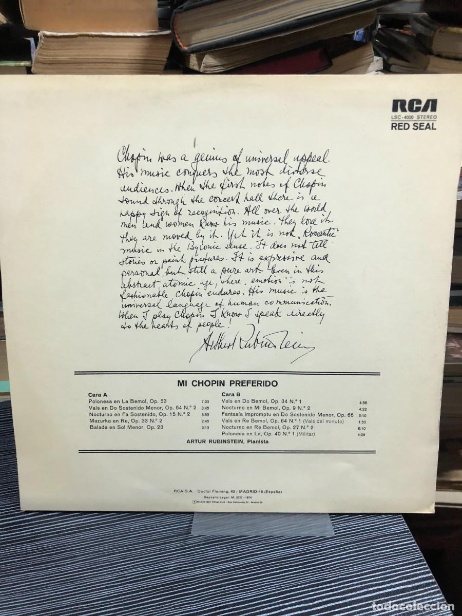 Discos de vinilo: Mi Chopin Preferido Fr&eacute;d&eacute;ric Chopin - Foto 2