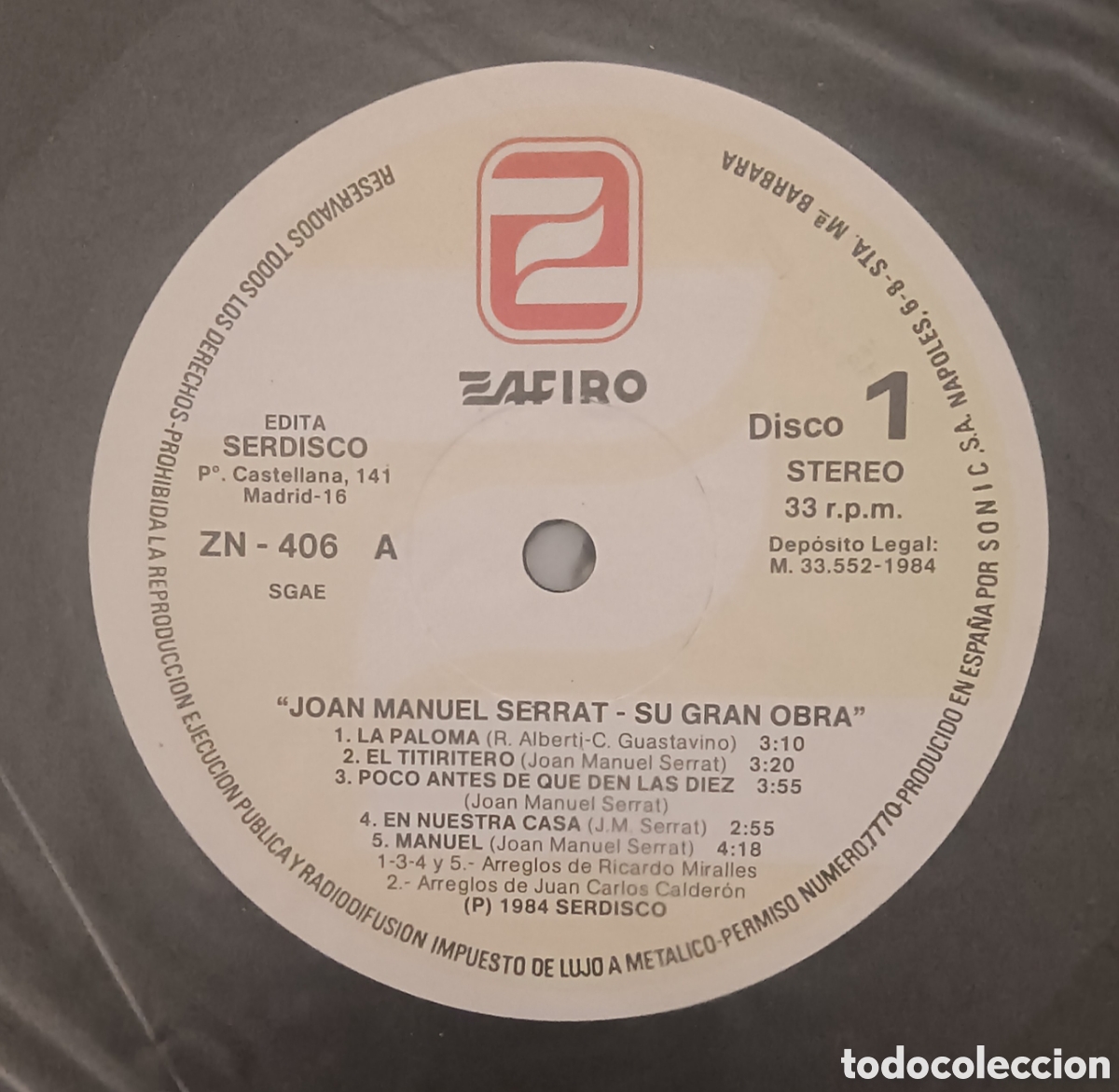 Discos de vinilo: SERRAT, su gran obra - 6 discos - Foto 4
