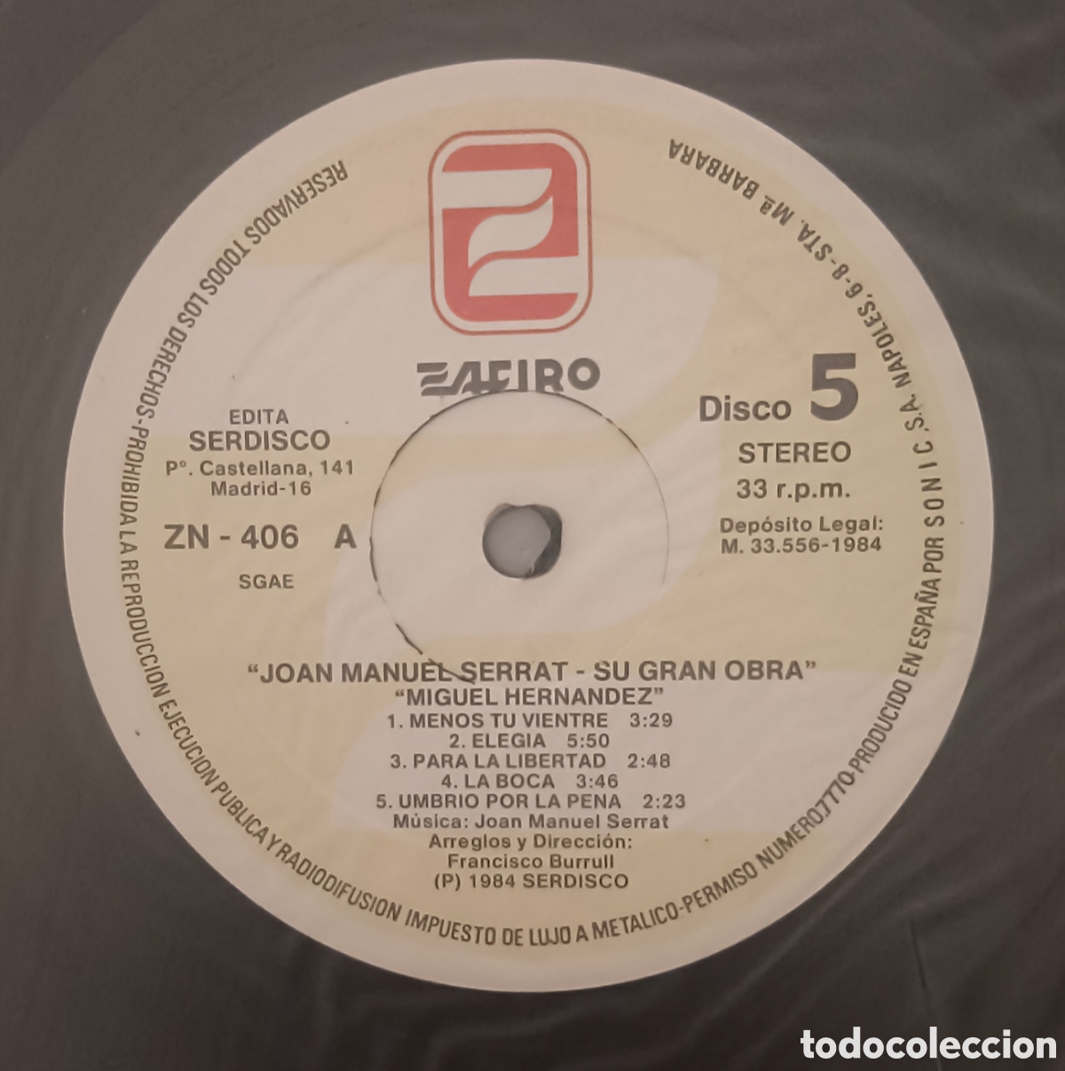 Discos de vinilo: SERRAT, su gran obra - 6 discos - Foto 8