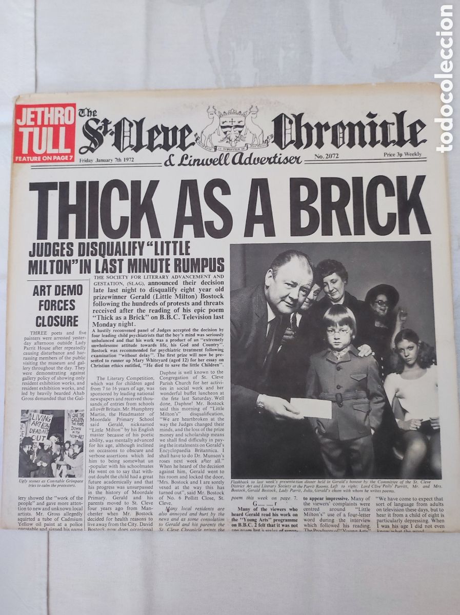 Discos de vinilo: JETHRO TULL - THICK AS A BRICK