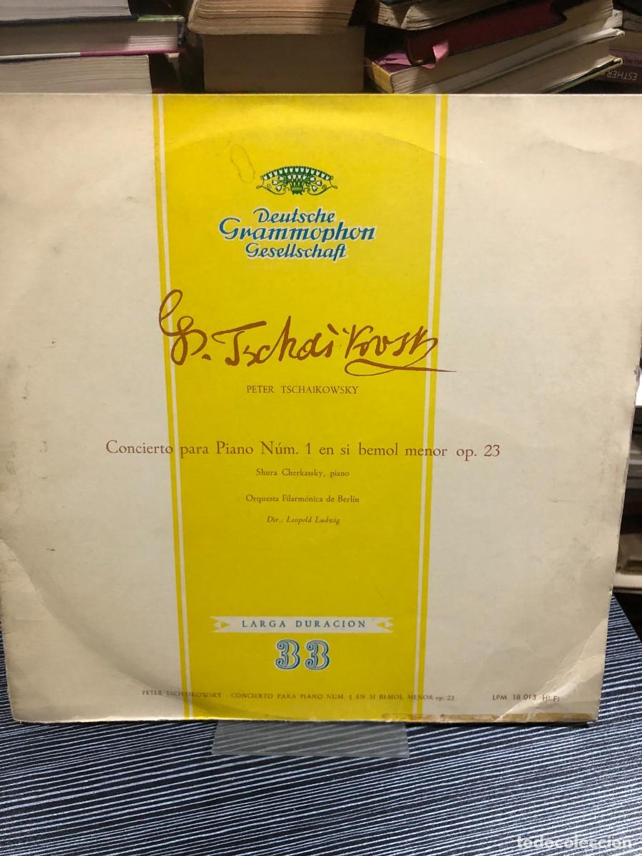 Discos de vinilo: Concierto para Piano N&uacute;m. 1 en si bemol menor, op. 23 (Tchaikovsky) Shura Cherkassky, Orquesta Filar