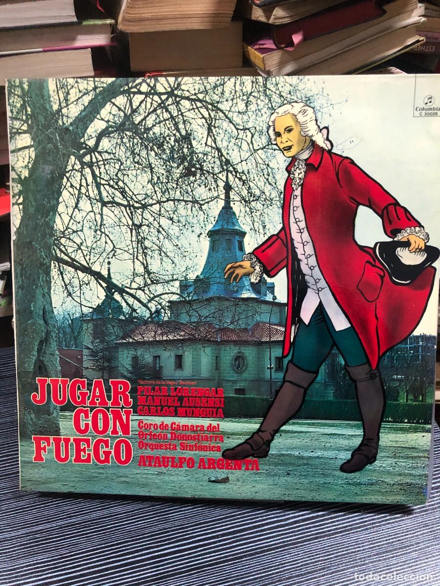 Discos de vinilo: Jugar con fuego (Barbieri) P. Lorengar, M. Ausensi, C. Mungu&iacute;a, Ata&uacute;lfo Argenta (Columbia)