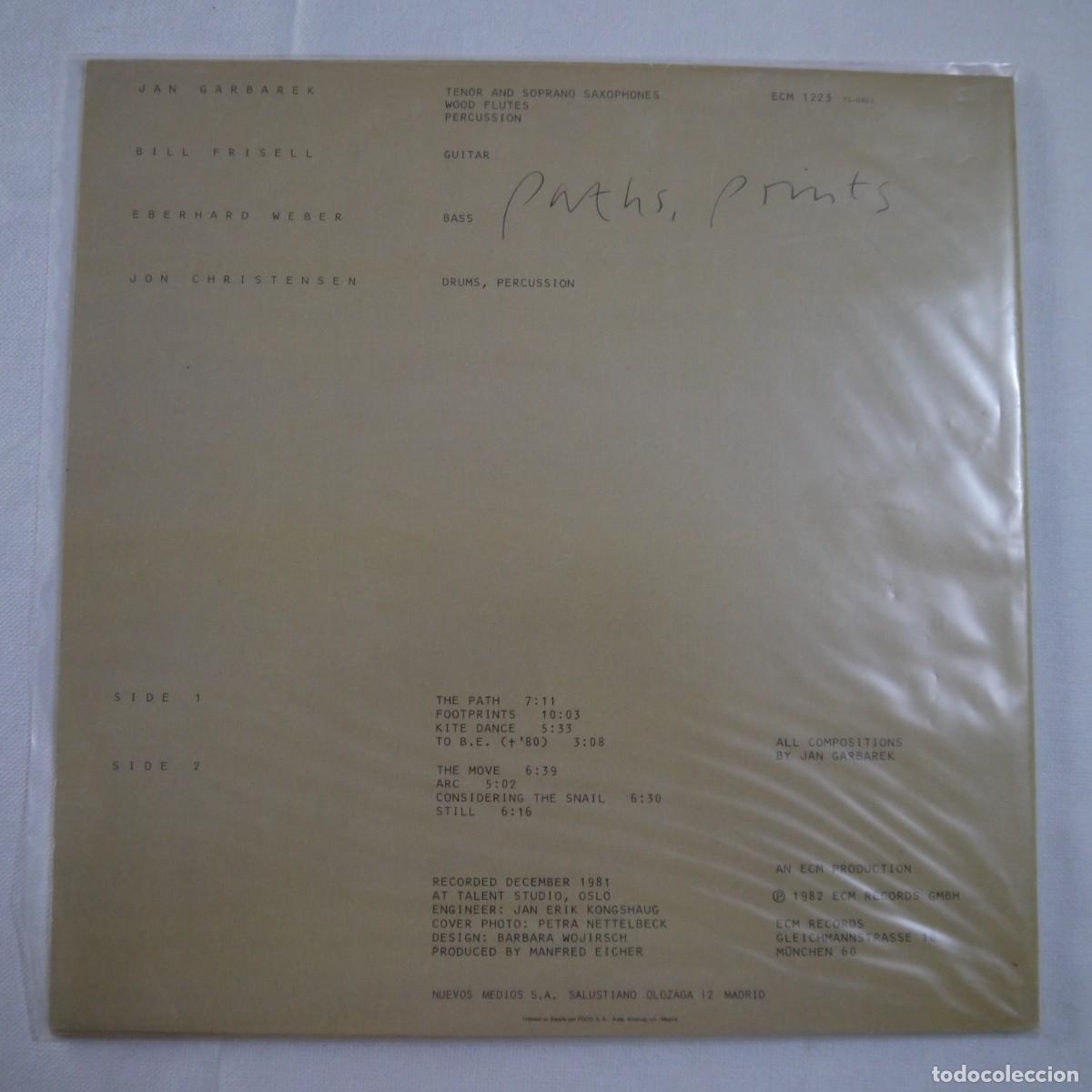 Discos de vinilo: JAN GARBAREK - PATHS, PRINTS - LP 1982 - Foto 2