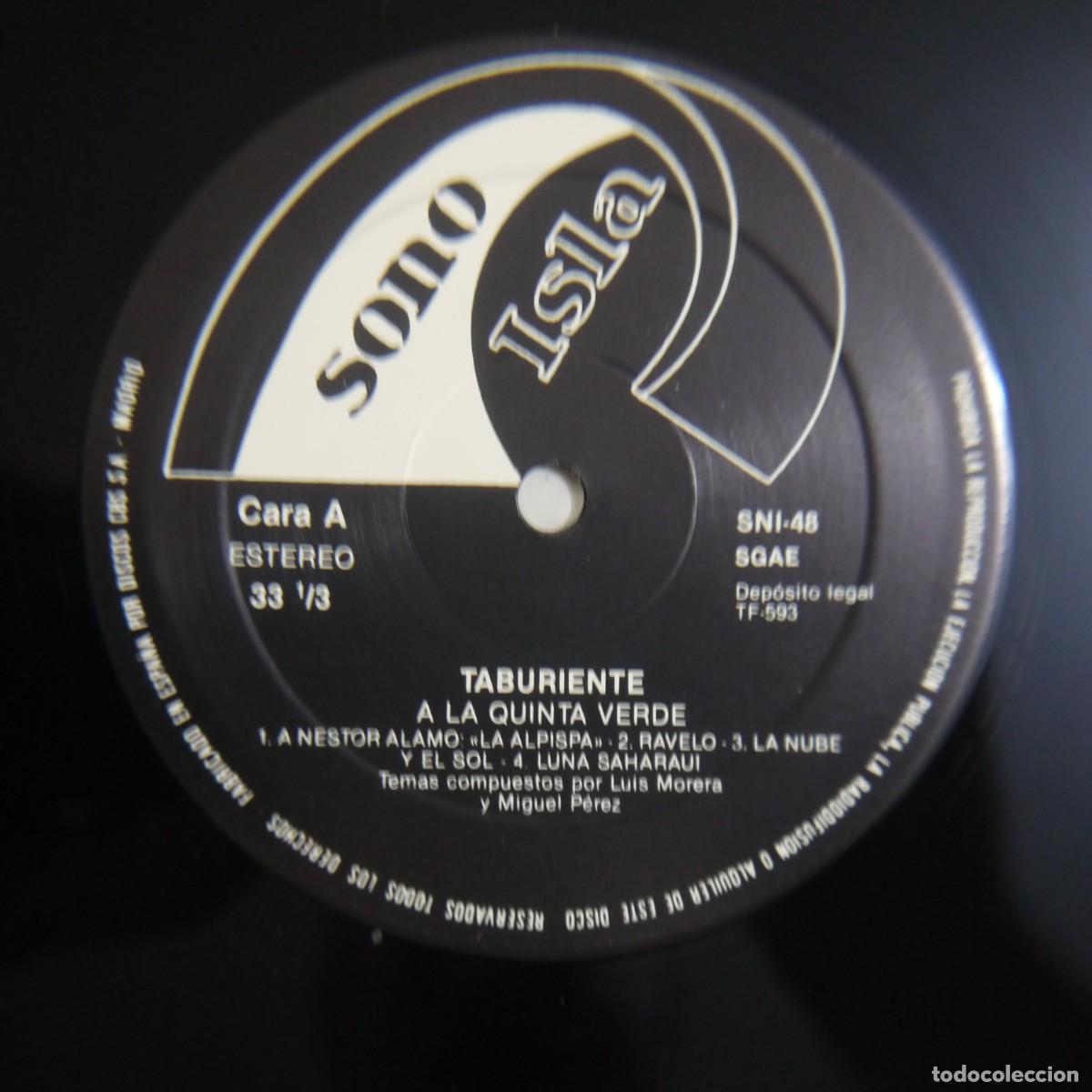 Discos de vinilo: TABURIENTE - A LA QUINTA VERDE - LP 1987 - Foto 5