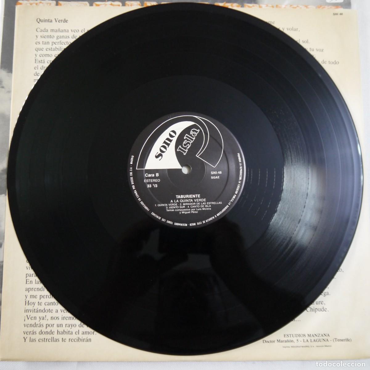 Discos de vinilo: TABURIENTE - A LA QUINTA VERDE - LP 1987 - Foto 6